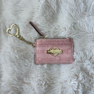 Juicy Couture Card Case with Key Holder – Pink Flash JC